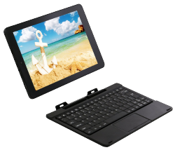 RCA Viking Pro 10" 2-in-1 Tablet 32GB Quad Core Charcoal Laptop